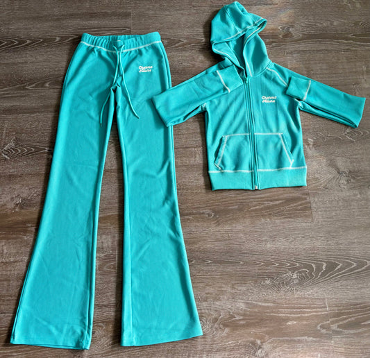 Turquoise Waffle Knit Set